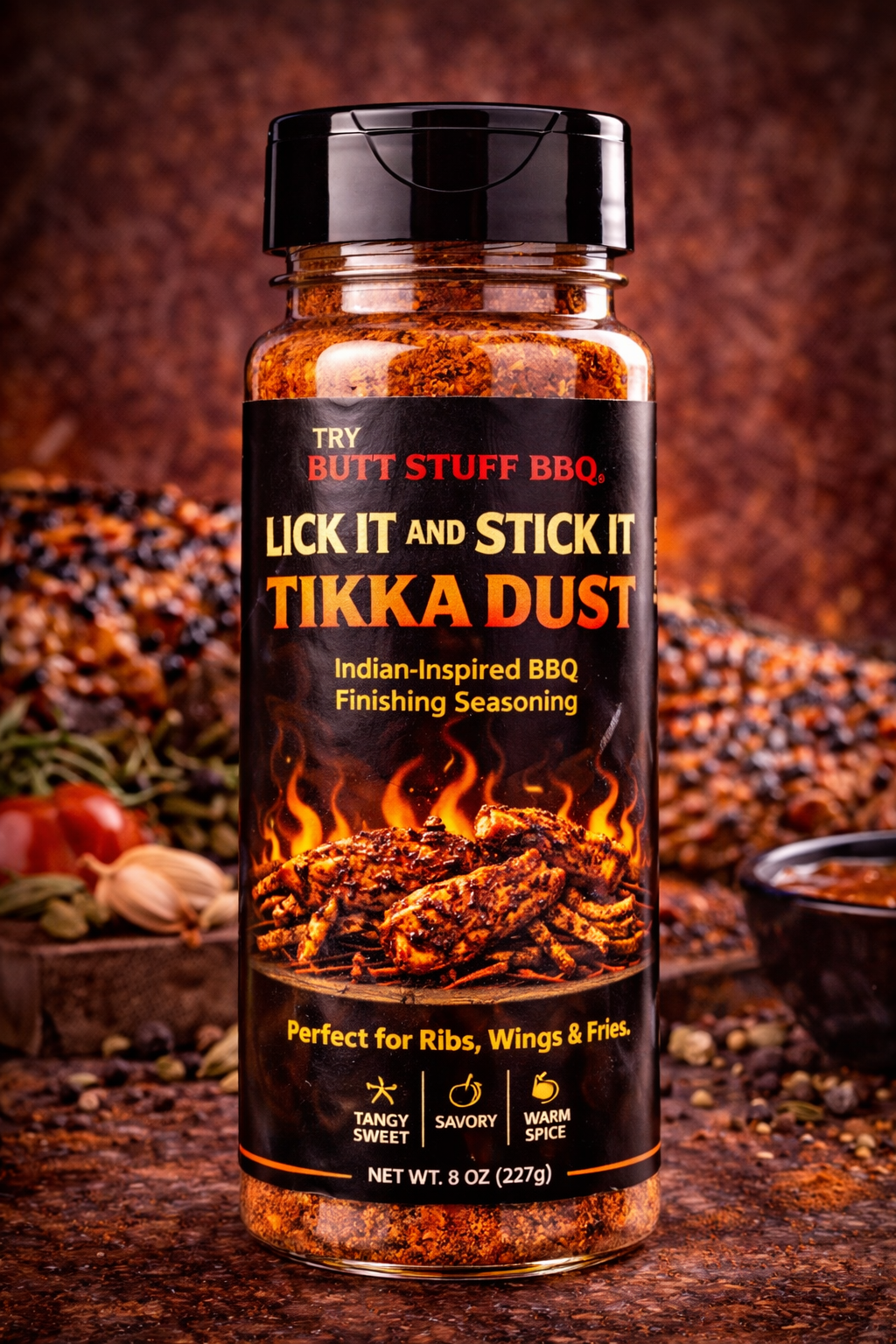 Lick It and Stick It Tikka finishing dust
