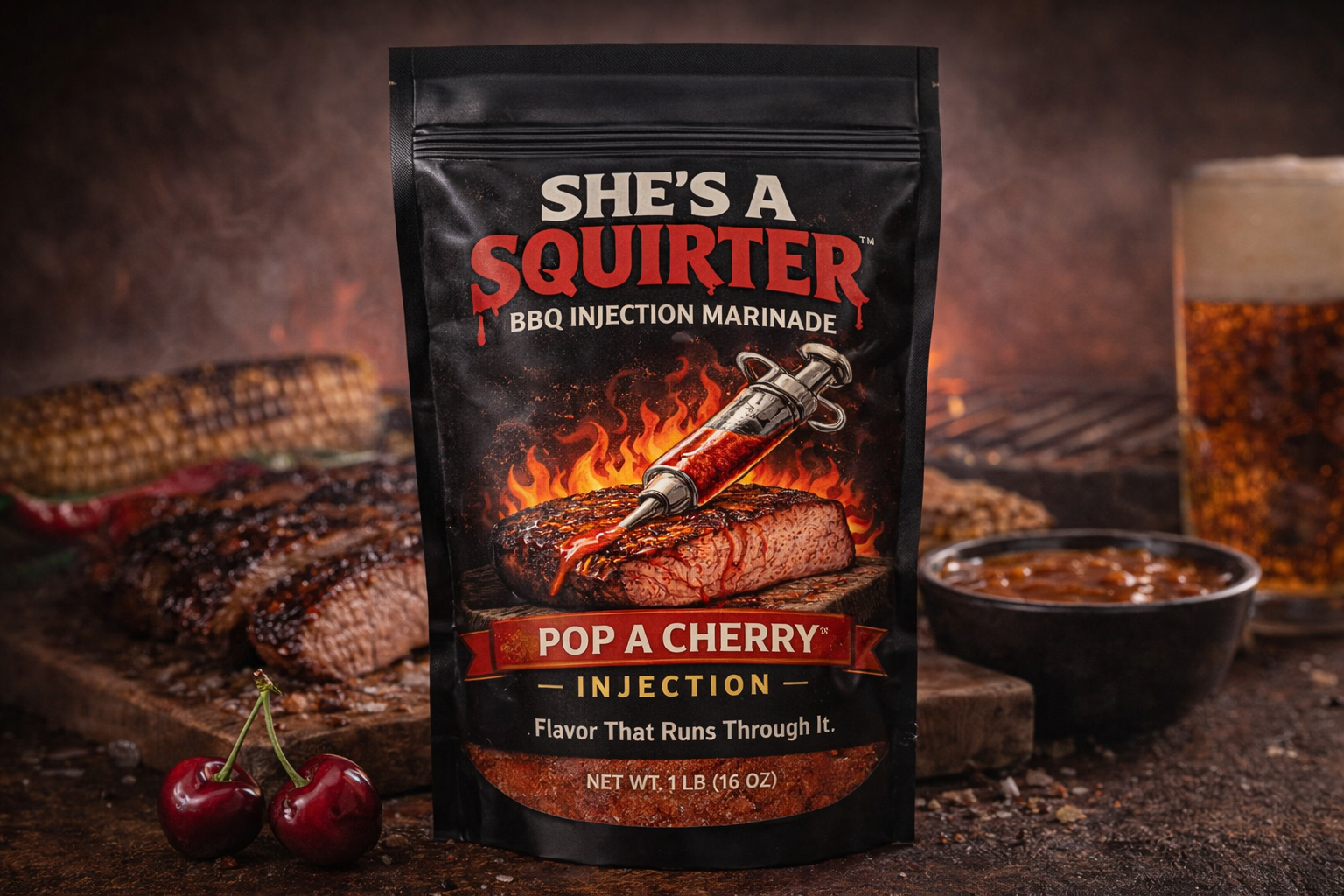 She's a Squirter — Pop a Cherry injection bottle