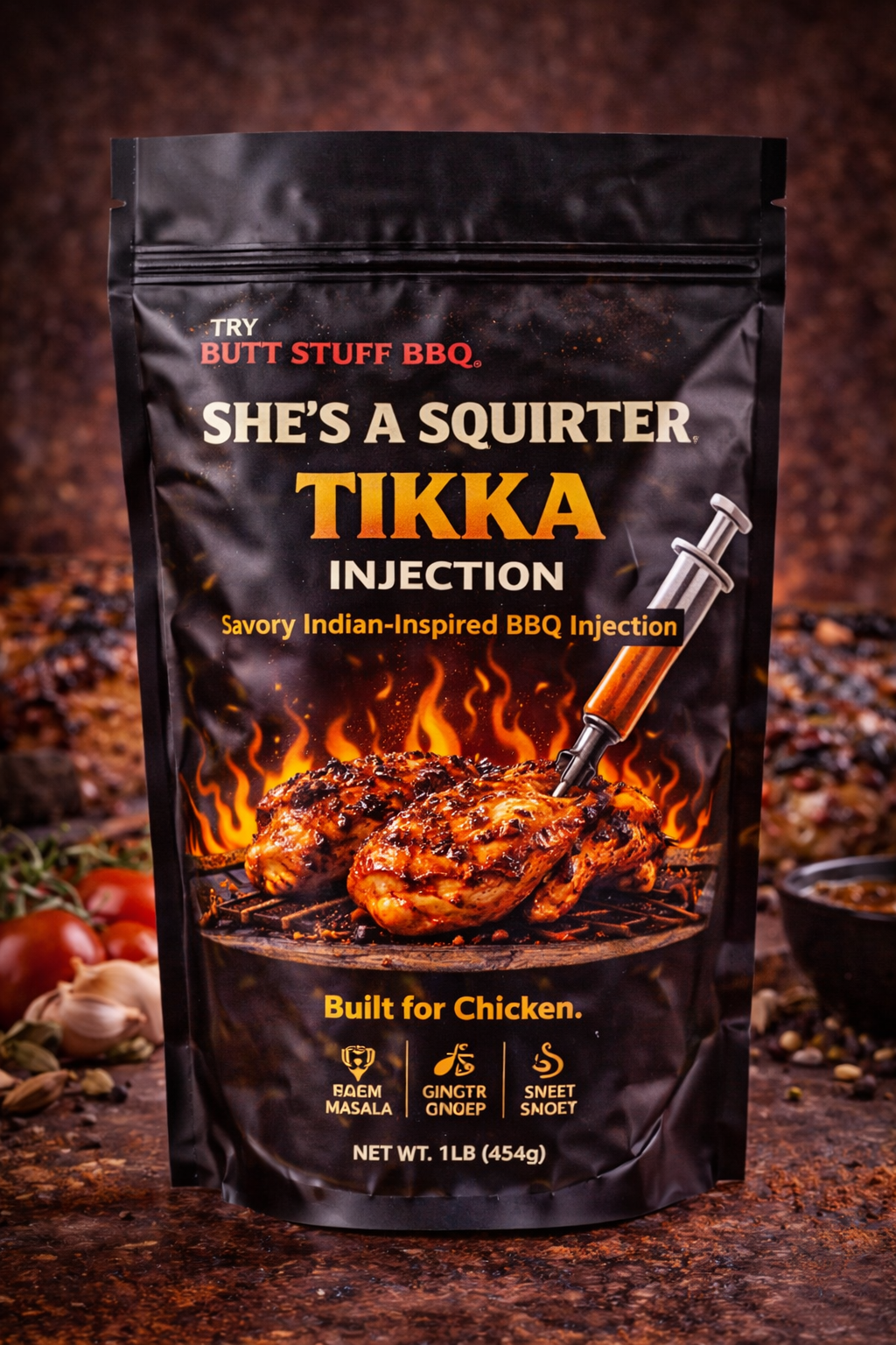 She's a Squirter — Tikka injection bottle